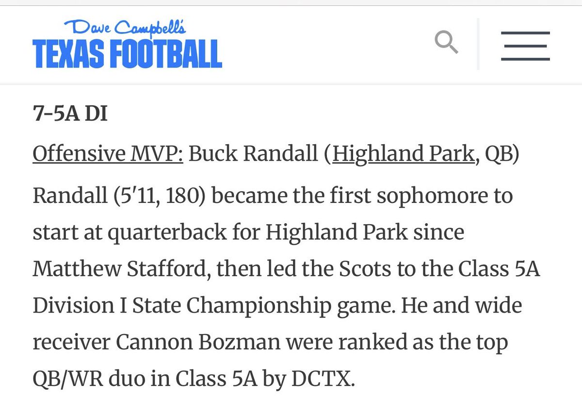 Buck Randall ✞ (@buckrandall6) on Twitter photo Thank you to <a href="/dctf/">Dave Campbell's — TexasFootball.com</a> for this write up!! <a href="/ScotsRecruiting/">Highland Park Scots Recruiting</a> <a href="/OldSchoolQB/">OldSchoolQB</a> Thank you to <a href="/dctf/">Dave Campbell's — TexasFootball.com</a> for this write up!! <a href="/ScotsRecruiting/">Highland Park Scots Recruiting</a> <a href="/OldSchoolQB/">OldSchoolQB</a>