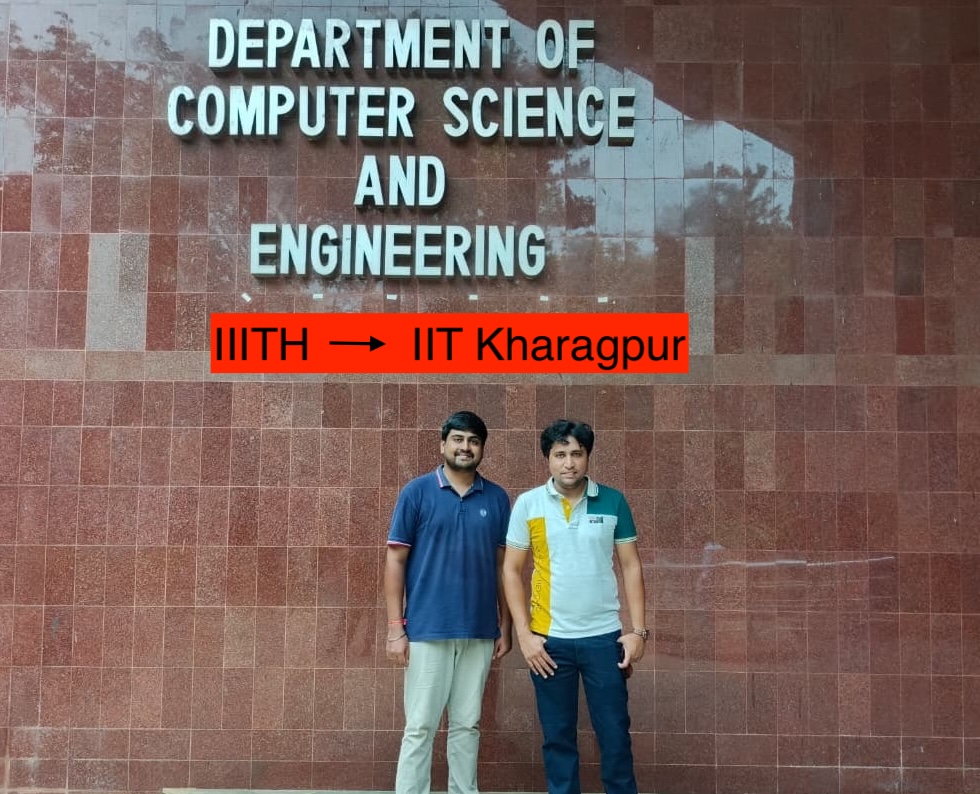 ponguru's tweet photo. ✈️ @bhaskarahanuma9 our PhD student, is visiting Prof. @AbhijnanC @IITKgp for this Fall 2025 semester, the first month as part of @Indiaacm’s Anveshan Setu program, followed by an internship. H is exploring ways to mitigate #Bias &amp; #Fairness 🤖⚖️. #IIITHStudentsRock #ProfGiri https://t.co/OYgTPP2dNu