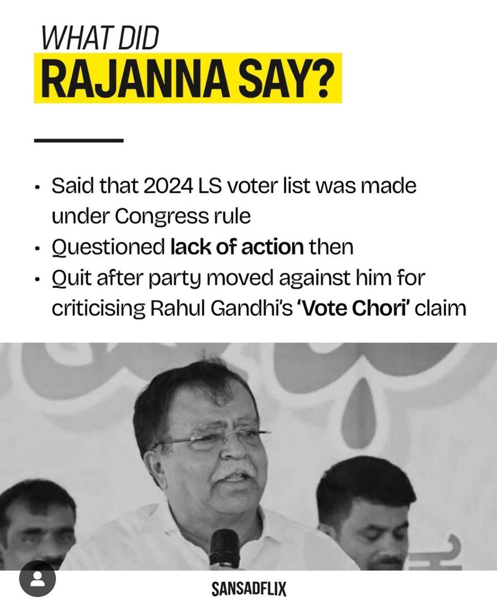 काँग्रेस कर रही है नौटंकी |

Congress नेता राजन्ना ने कहा की चुनावों में हो रही धांधली के संबंध में कांग्रेस ने पहले ही कोई Action लेना चाहिए था | ऐसा कहते ही कांग्रेस ने उनको हटवा दिया |

कांग्रेस बीजेपी दोनों घोटालेबाजी करती है, भारत को तीसरे विकल्प की जरूरत है |