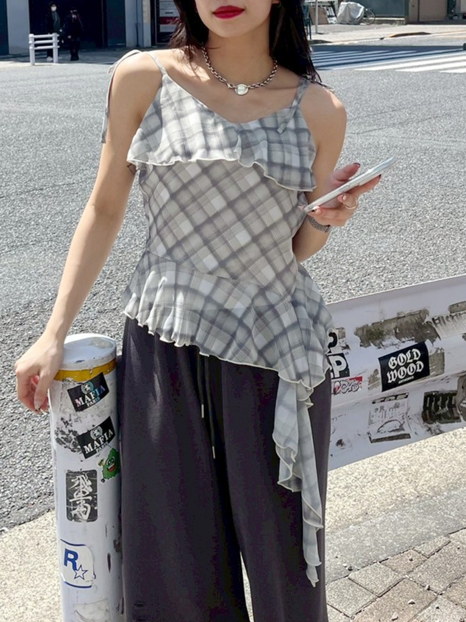おまとめ商品EVRIS フェイクレザーキャミトップス[品番：MKSW0058162]｜EVRIS