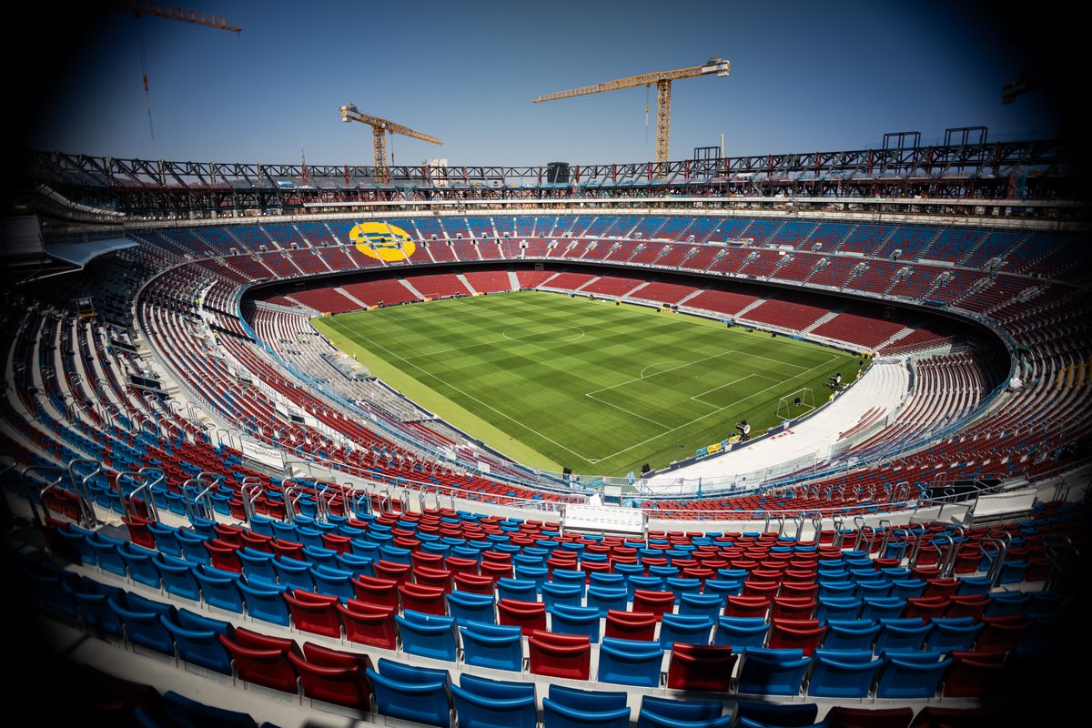 FCBarcelona's tweet photo. The Spotify Camp Nou is progressing well! 😍 https://t.co/vUGGMFoK1k
