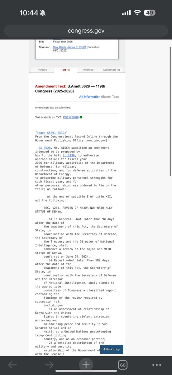 🚨 BREAKING: The U.S. Senate is moving to review Kenya’s "Major Non-NATO Ally" status granted just last year.

The review will probe...

🇨🇳🇷🇺🇮🇷 Kenya’s ties with China, Russia &amp; Iran

Links to extremist groups like Al-Shabaab

Role as a financial safe haven for sanctioned