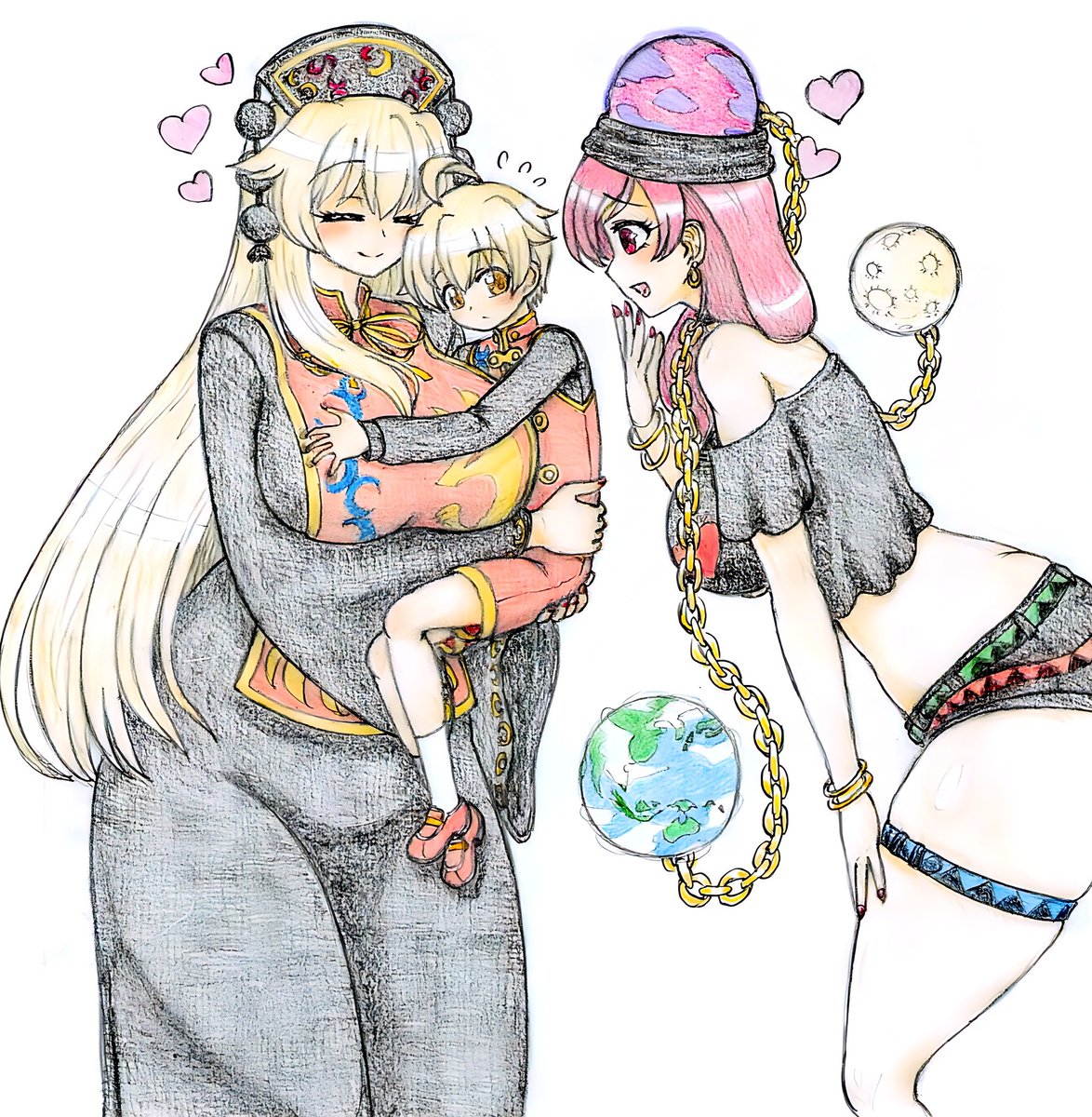 亡くした息子にそっくりな男の子をヘカーティアに紹介する純狐さん