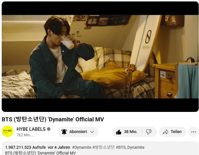 OT7_lover's tweet photo. I just started the 1,987,211,523rd view of #BTS_Dynamite ๐
โฌ๏ธ +6544 views
And you? ๐ซถ
DYNAMITE TO 2 BILLION
#BTS #StreamAndShare #DynamiteTo2B https://t.co/T35eXCt0mf