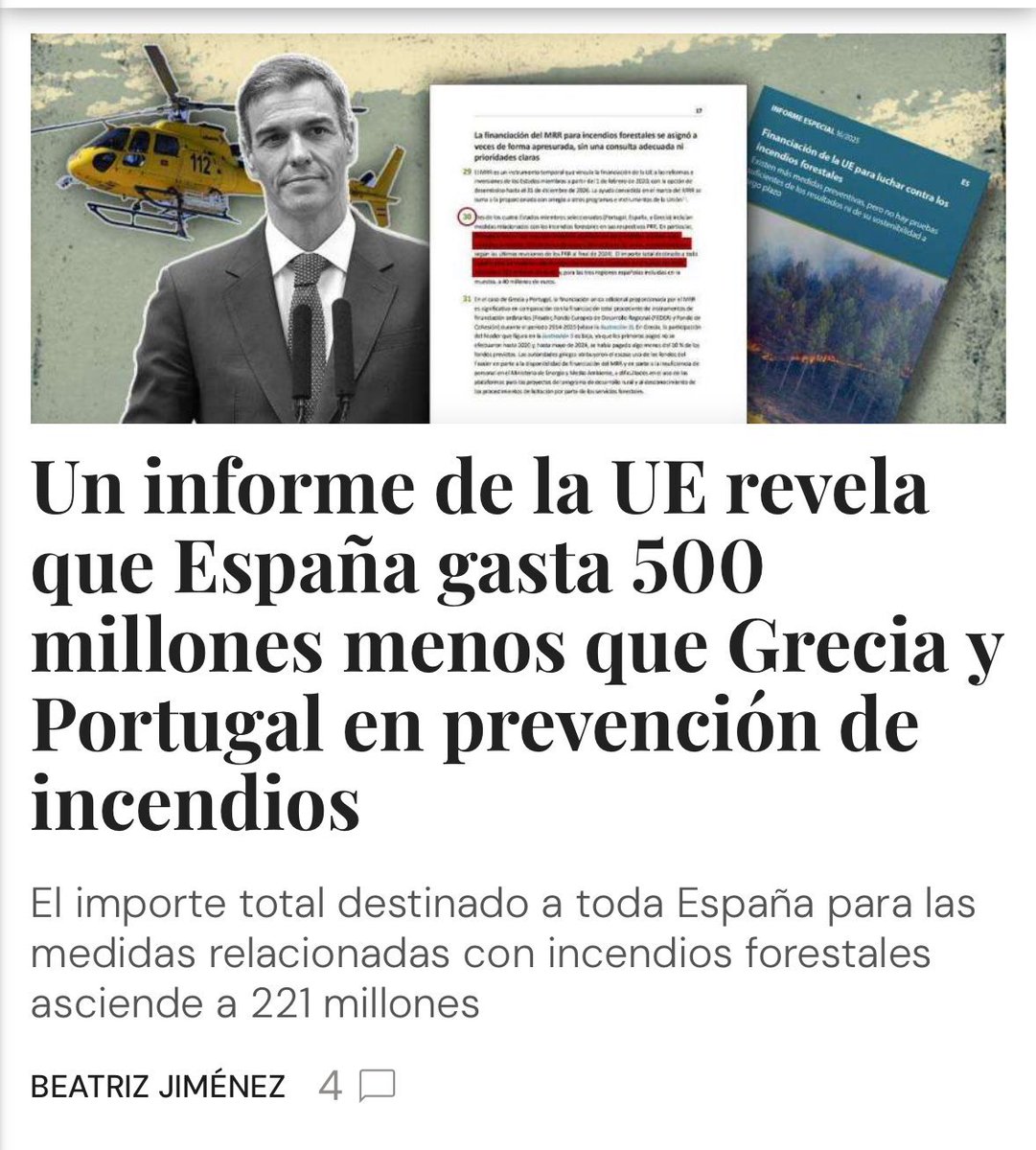 jaimeberenguer's tweet photo. España quemándose por los cuatro costados y el Galgo de Paiporta de vacaciones en Tenerife.
Un país que arde como una tea, entre otras cosas, por leyes absurdas que impiden limpiar los cauces de los ríos, recoger leña del bosque y criminalizan a la gente del campo.