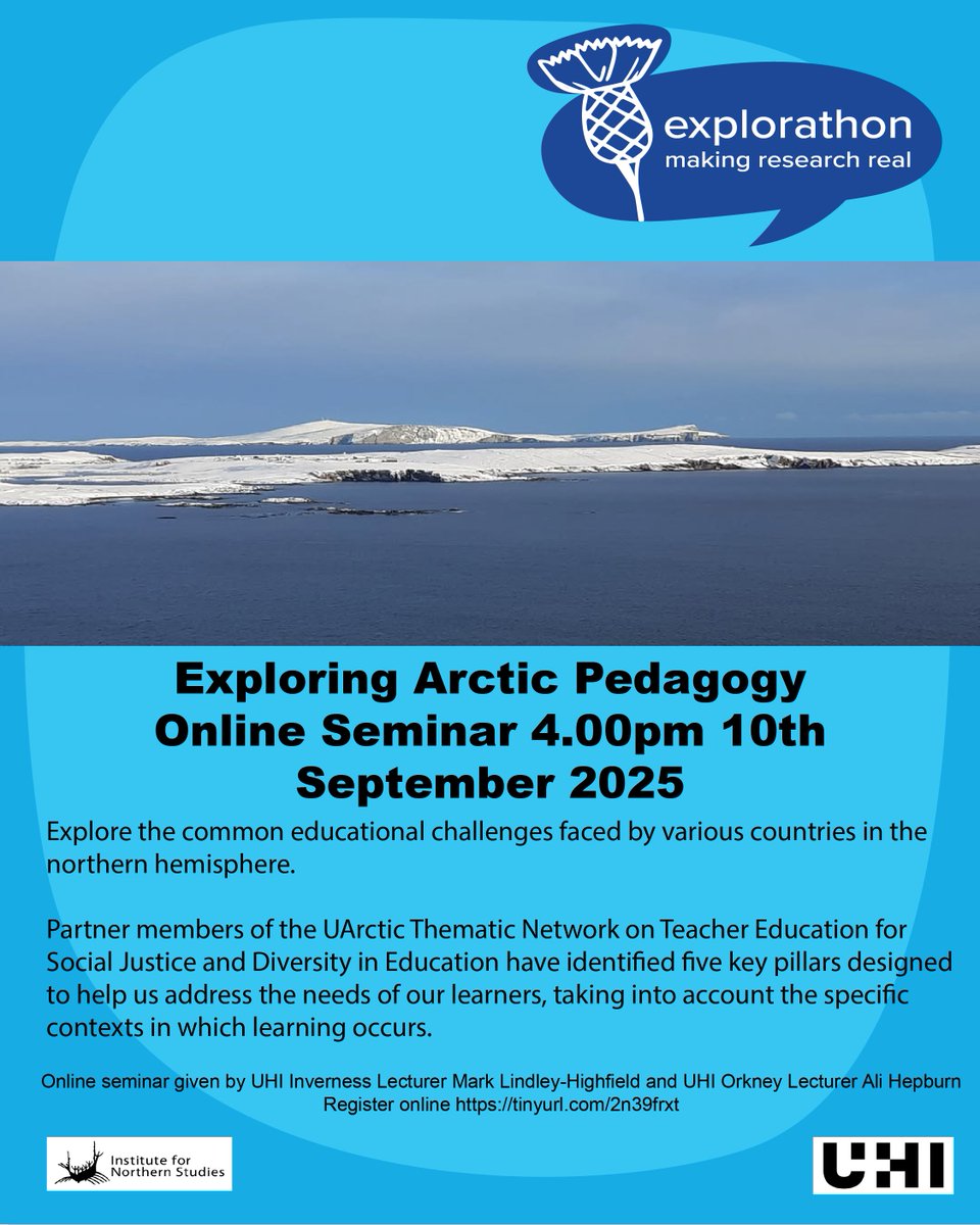 INS_UHI's tweet photo. Date for your diary. Free @ThinkUHI online seminar 4pm 10th September 2025. #Explorathon25 #MakingResearchReal Register https://t.co/DD8tBKfhxk https://t.co/AM0k0pELgV