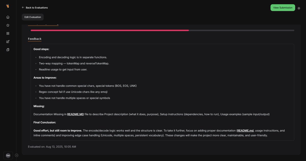 santosh_web's tweet image. First peer project review completed! GenAI With Js @ChaiCodeHQ @Hiteshdotcom @piyushgarg_dev
Shared feedback, spotted improvements
Teamwork really makes the code shine ✨
#CodeReview #DevLife #Teamwork #PeerReview