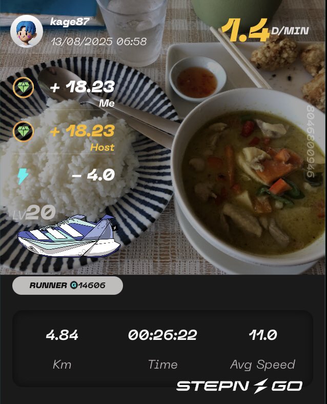 6XPbyqXg5a94092's tweet photo. GOゲスト 21S DAY2
今日は出張でお昼に激推しのアジア料理 #バンセンストア でグリーンカレーを頂き海辺を走ってきた。お盆って皆海行くのね。
泳ぎたいっ🏊
#STEPNGO #ランニング #beachrunning https://t.co/2SsKUmD0Lp