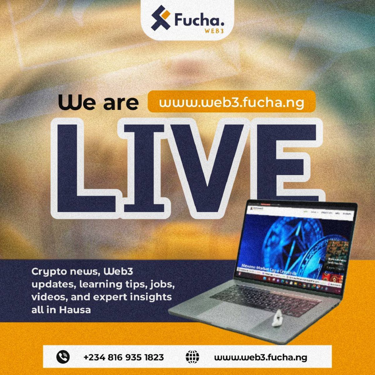 We are just getting started, we have so many things to implements on the system but we decide to launch with what we have done.

Visit web3.fucha.ng 

Drop your advices, suggestion in a comment.