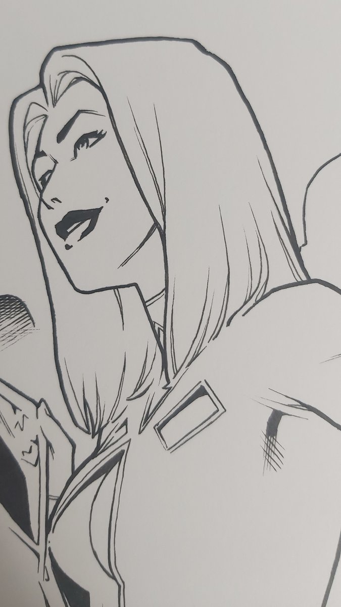 I've broken inks on issue 2 of Iron &amp; Frost!

Here's a (very rare) spoiler-free shot of Emma that I think is safe to share (Flashback to one of her Hellfire Gala looks).