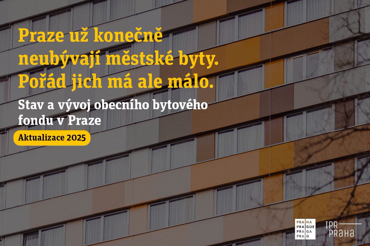 PRAŽSKÝ BYTOVÝ FOND 🏠 Obecní byty v hlavním městě chybí. Praha už je však při nejmenším neprodává a stejně tak to platí pro městské části. 

👇 Více v naší analýze analýzu Stav a vývoj obecního bytového fondu v Praze:
iprpraha.cz/stranka/4439/o…