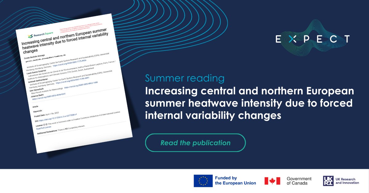 🌡️Why could central and northern Europe, compared to the south, face more challenges in adapting to upcoming summer heatwaves?

New research shows that changes in internal climate variability—not just rising temperatures—are driving this emerging divide 👉 bit.ly/3U0AD2s