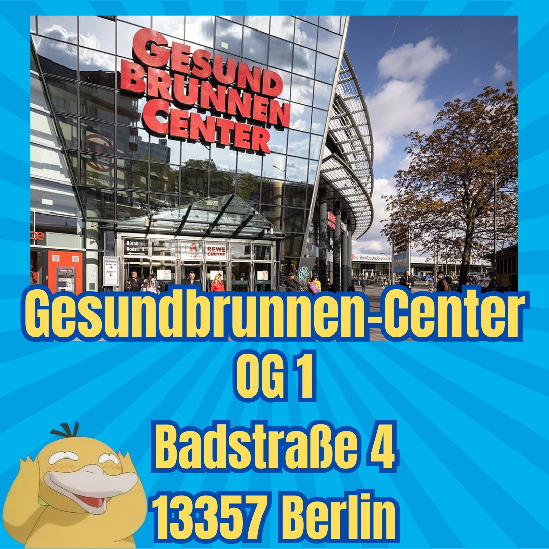 GatetotheGames's tweet photo. 🎉 #Berlin, macht euch bereit!
Am 28.08. eröffnen wir den Store im Gesundbrunnencenter 1.OG
#gatetothegames #StoreOpening #TCGStore #TradingCards #PokémonTCG #YuGiOhTCG #MagicTheGathering #OnePieceCardGame #DigimonTCG #DisneyLorcana #TCGEvents #LorcanaBerlin #OnePieceTCGBerlin https://t.co/39DH9KRM7Q