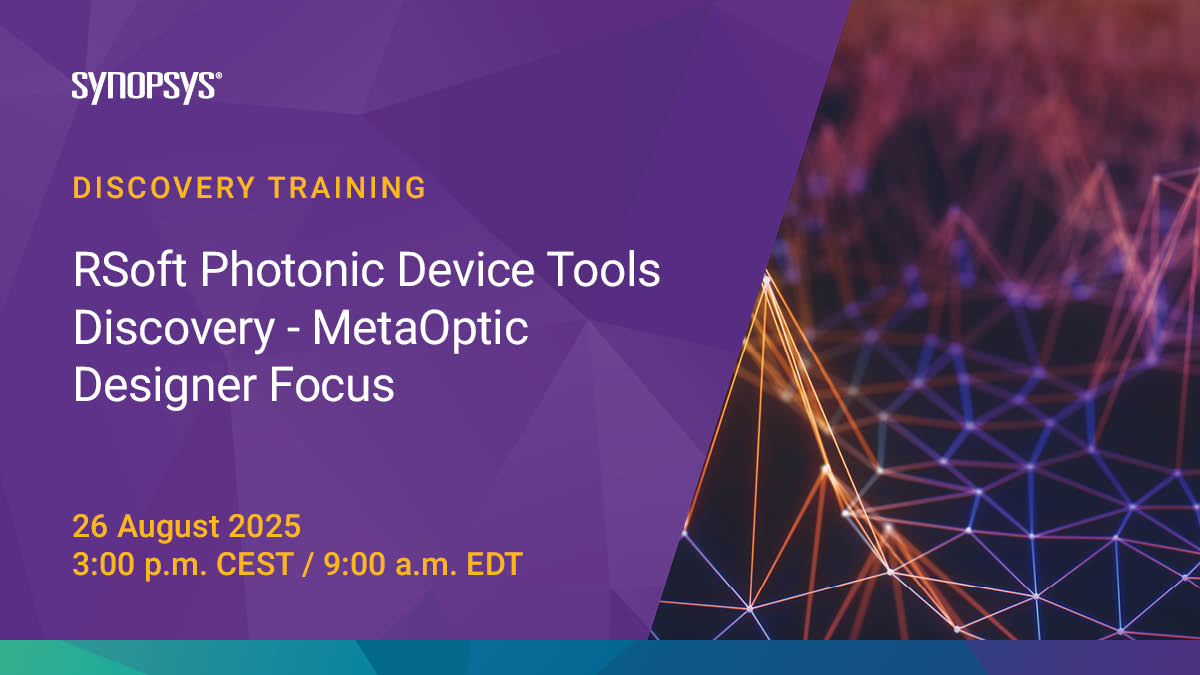 SNPSPhotonics's tweet photo. See MetaOptic Designer in action in our discovery training.  This tool, based on inverse design capability, is a powerful engine for the metasurface optimization.
https://t.co/iAT8KKJTgt

#metaopticdesigner #optics #photonics #RSoft #metasurfaces #metaoptics #metalenses #metalens https://t.co/s2pbmxgptY