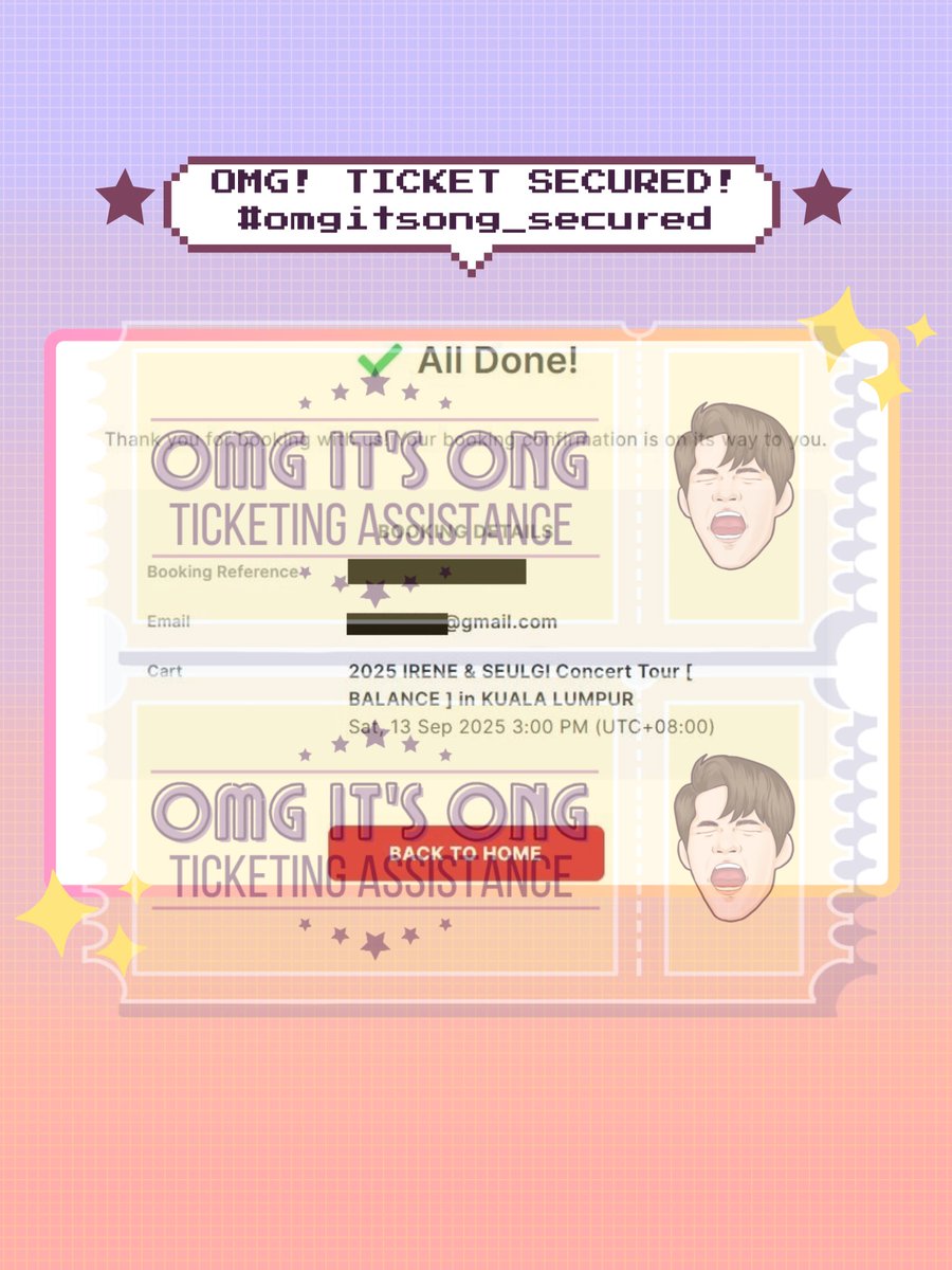 #OIO_proofs 

OMG, Ticket secured for 2025 IRENE &amp; SEULGI Concert Tour [ BALANCE ] in KUALA LUMPUR

✨Ticket secured under client's details

✅ 1 - VIP R (Row 6)

❌TICKET NOT FOR SALE❌

#아이린 #슬기 #RedVelvet #레드벨벳 #RedVelvet_IRENE_SEULGI_BALANCE #BALANCEinMY #BALANCEinKL