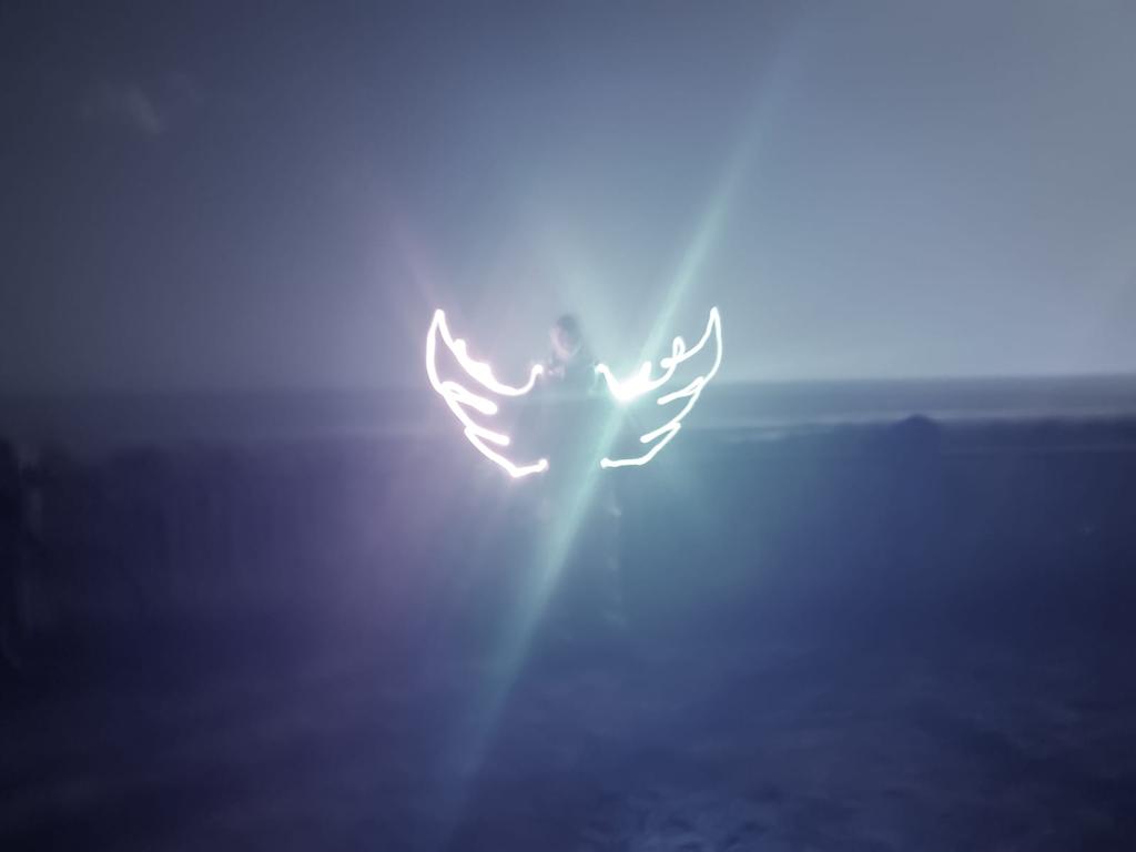 Well we didn't see much of the meteorite shower last night 
Spent from midnight till 2am in Mablethorpe by the beach and only saw 4 decent ones
We did play with camera setting and did this long exposure drawing