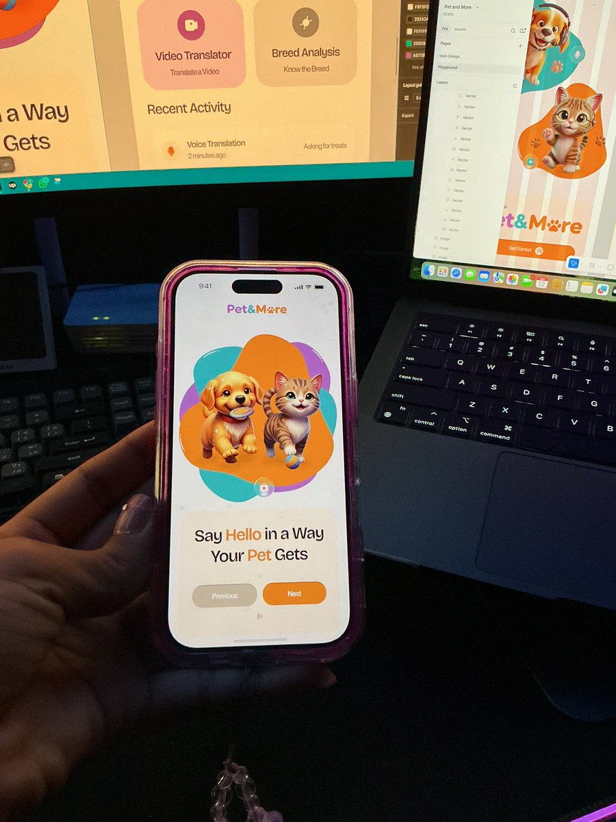 Crownzdesigns's tweet image. I recently designed 𝐏𝐞𝐭 𝐚𝐧𝐝 𝐌𝐨𝐫𝐞, a mobile app for parents whose kids have dogs or cats.
The app uses AI to detect the pet’s mood and breed.
I made it playful so kids feel excited when using it, while still keeping it simple enough to navigate easily.

Design is more…