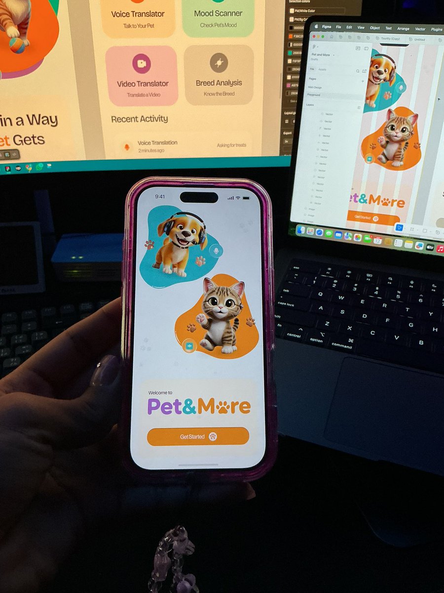 Crownzdesigns's tweet image. I recently designed 𝐏𝐞𝐭 𝐚𝐧𝐝 𝐌𝐨𝐫𝐞, a mobile app for parents whose kids have dogs or cats.
The app uses AI to detect the pet’s mood and breed.
I made it playful so kids feel excited when using it, while still keeping it simple enough to navigate easily.

Design is more…