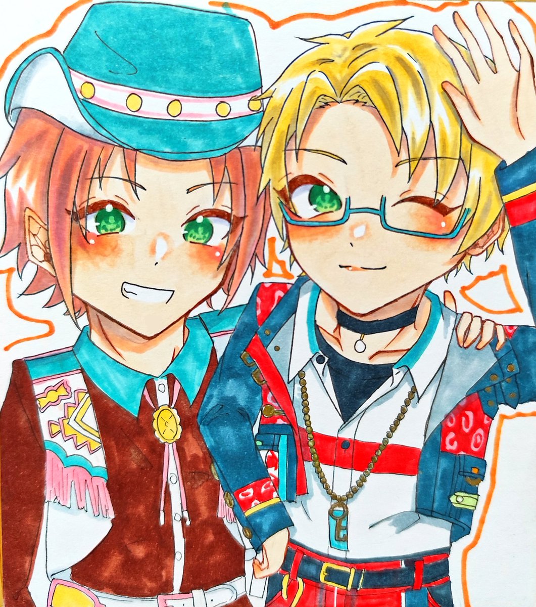 FFさんにあげるま～まこの色紙完成したので見て～🩷💚