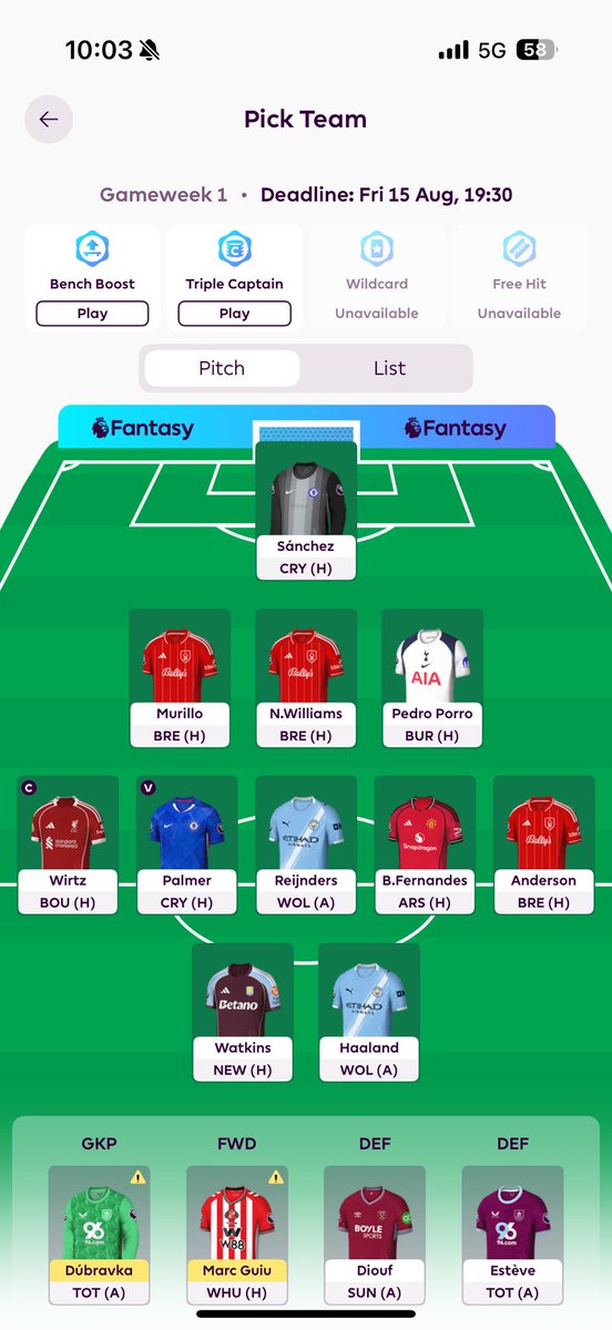 RedHjem's tweet photo. @FPLPriceChanges Anyone’s thoughts of this? https://t.co/QaB3Gz7ZLn