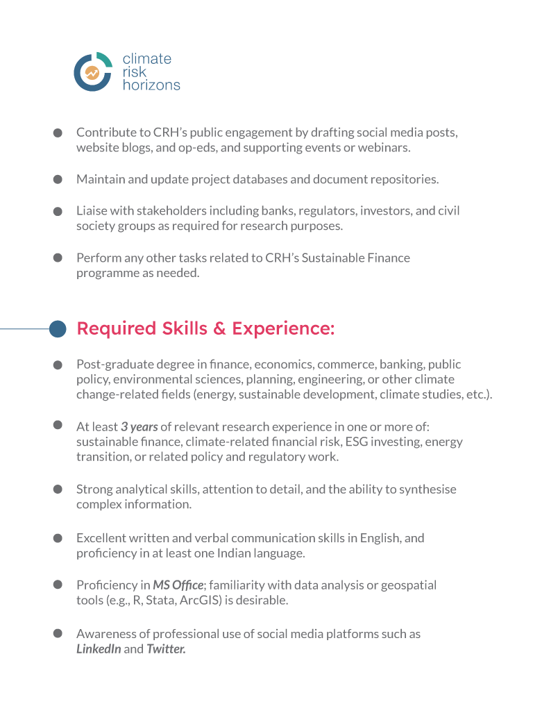 ClimateHorizons's tweet photo. @ClimateHorizons  is #nowhiring a Research Analyst to join its Sustainable Finance team! Apply now! https://t.co/ilMQ3xarhq