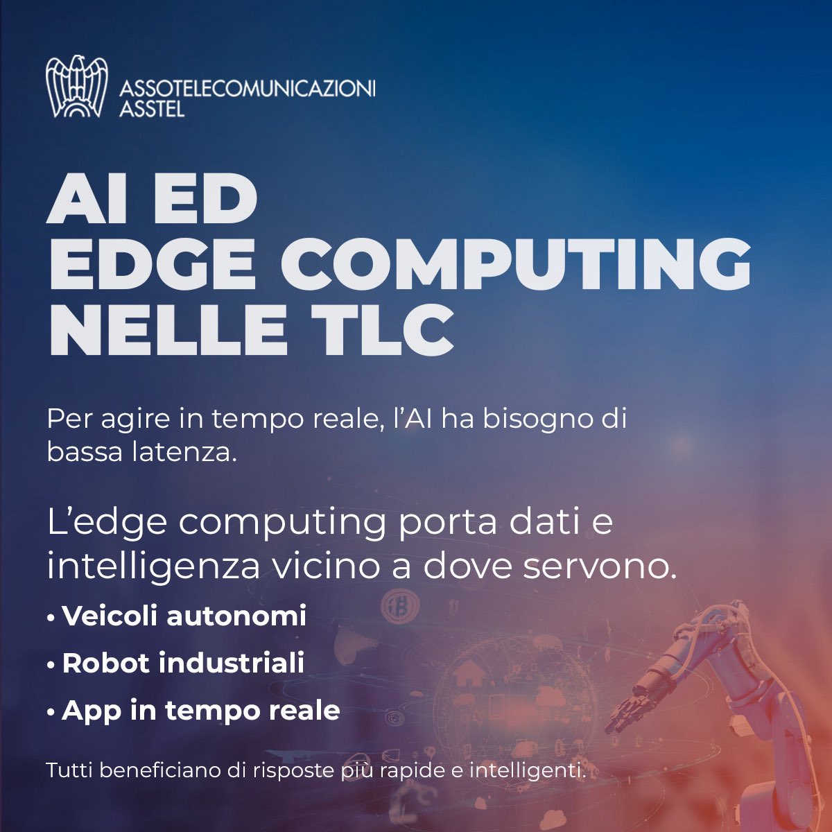 🌐 Con l'#EdgeComputing, l’#AI riduce la latenza, portando l'elaborazione dei dati più vicino alla fonte (es. stazione base 5G). 
Le #telecomunicazioni sono essenziali per implementare queste infrastrutture, migliorando performance e risposte in tempo reale. 🚀📉

#FuturoConnesso