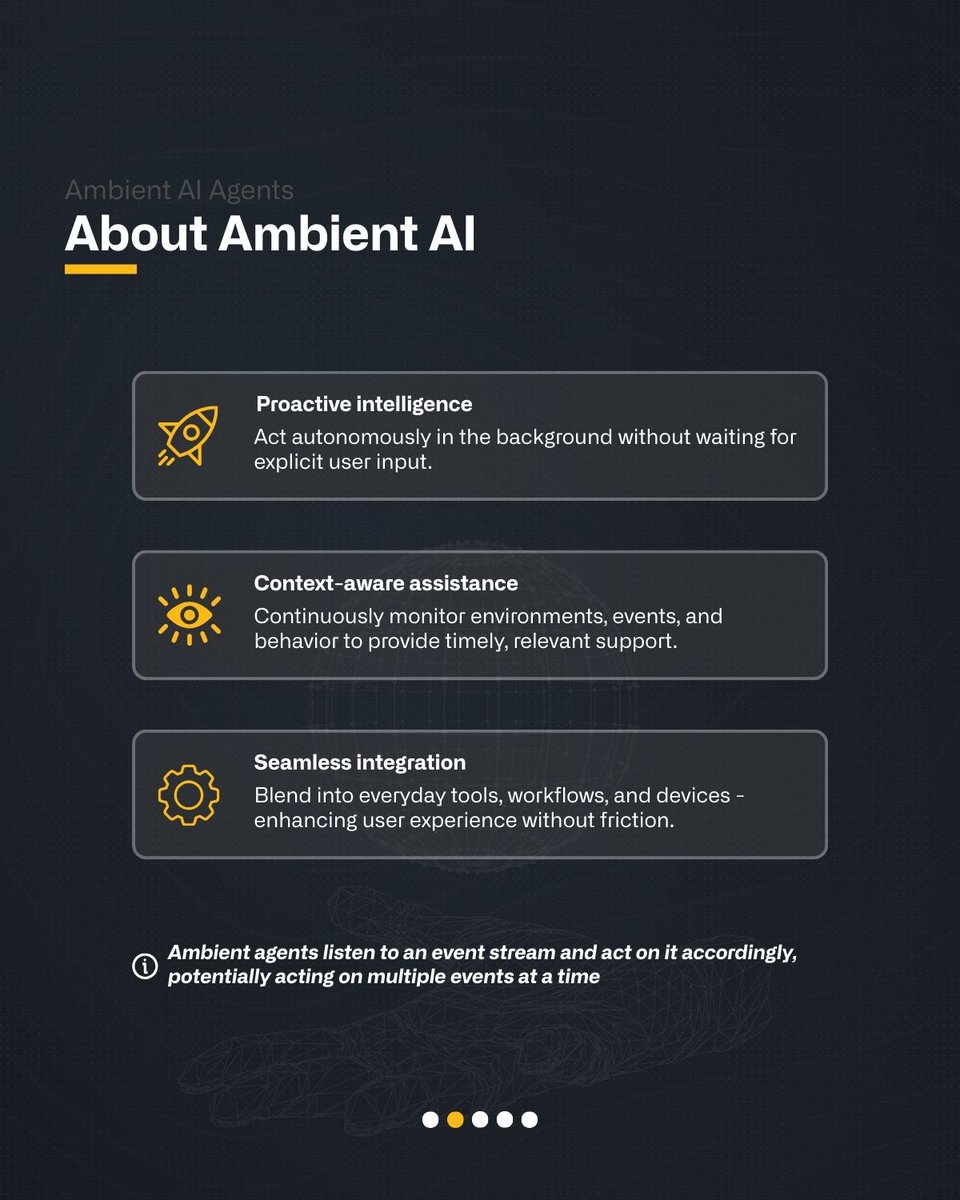 FlowX_ai's tweet image. What if technology could seamlessly enhance your operations, without disruption? 

Ambient agents are transforming industries like banking and insurance by discreetly supporting critical processes in the background by monitoring transactions, processing claims, ensuring…