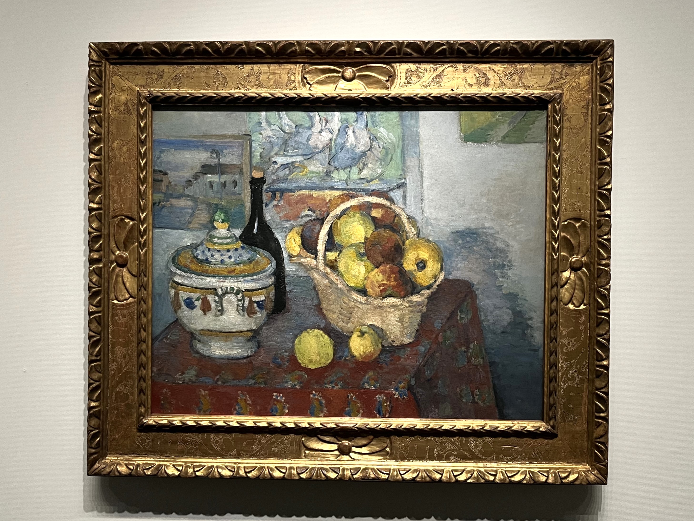 ポール・セザンヌ、静物、希少な画集より、状態良好、新品高級額、額装付 ポール・セザンヌ 【 砂糖壺、梨とテーブルクロス 】 高級画集画