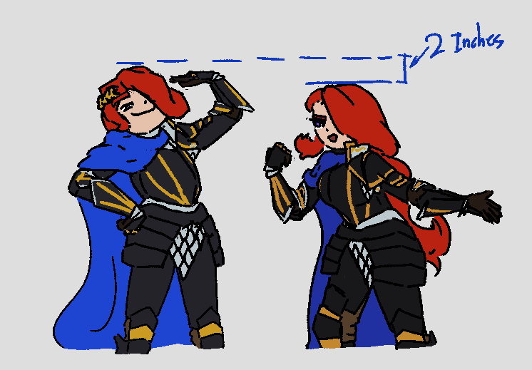 Dominik and Damika are evenly matched on many fronts, but height is not one of them.

Dominik is 2 inches taller