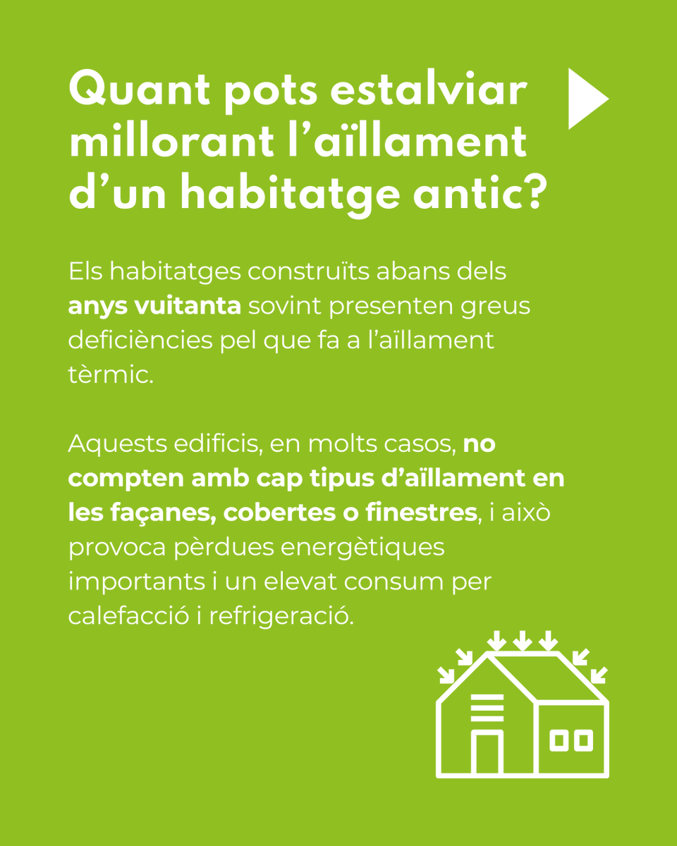 GiDomus's tweet image. 🏠✅Millorar l’aïllament d’un habitatge antic no només és una decisió intel·ligent des del punt de vista ambiental, sinó també una inversió rendible i clau per garantir un habitatge més saludable, eficient i confortable.