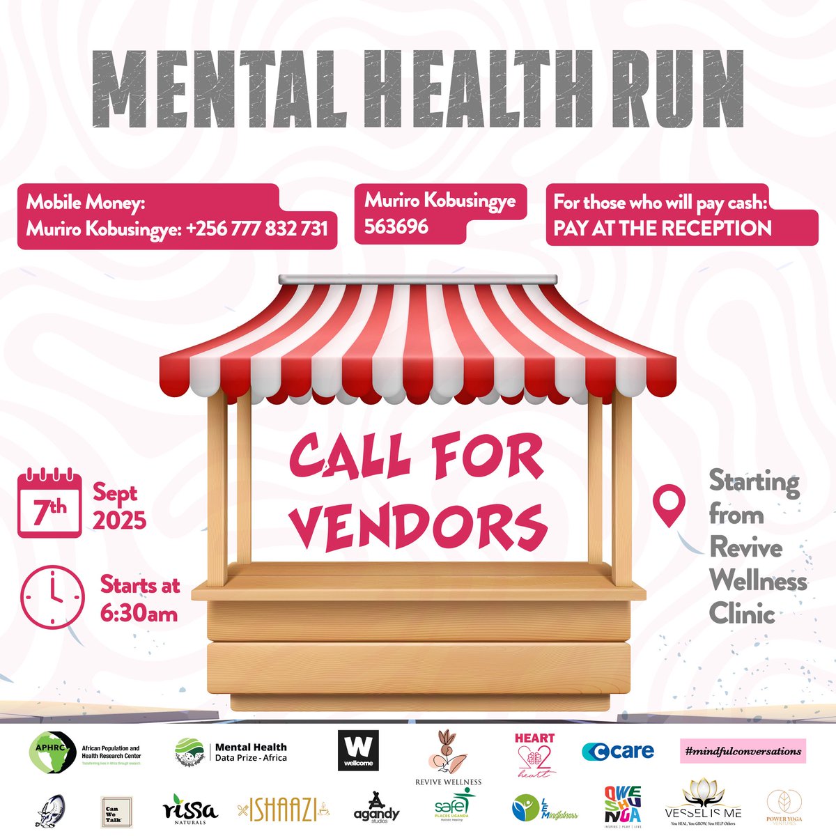 We need you!
If you’ve got products, services or delicious treats to share, this is YOUR chance to showcase them to a vibrant and supportive crowd.
Secure your spot by reaching out to the numbers on the poster and let’s make this event unforgettable.