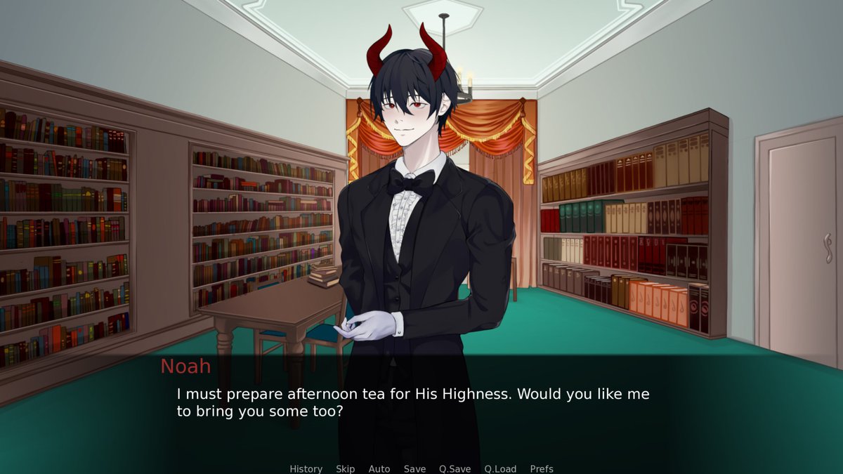 Humble, polite, dutiful.
Here is our dashing demon butler, Noah.