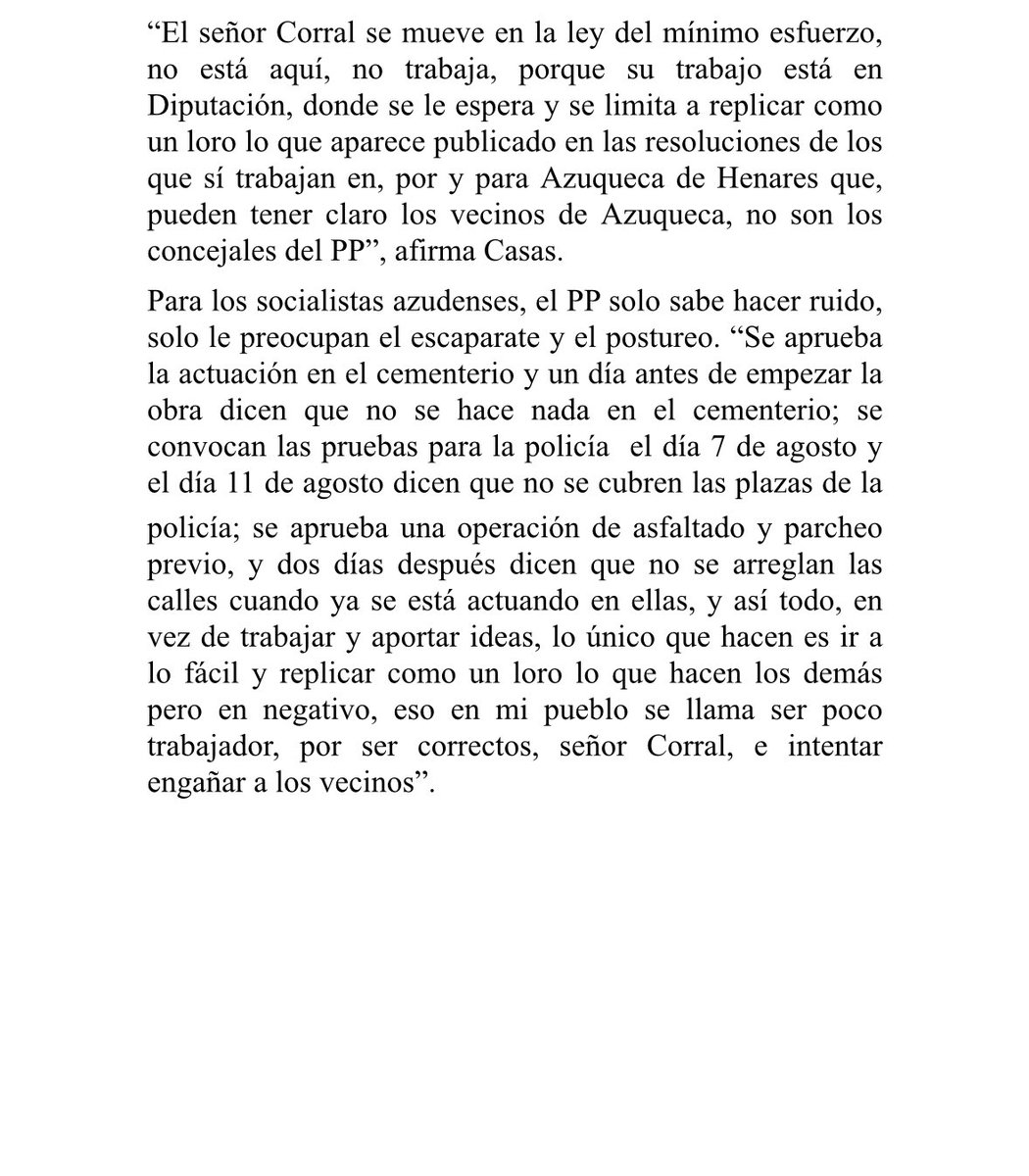 psoeazuqueca's tweet photo. Acusación al PP local de iniciativa y de repetir constantemente las acciones del gobierno municipal, intentando confundir a los vecinos. Más información 👇🏼👀‼️ https://t.co/MkVcm0rJKB