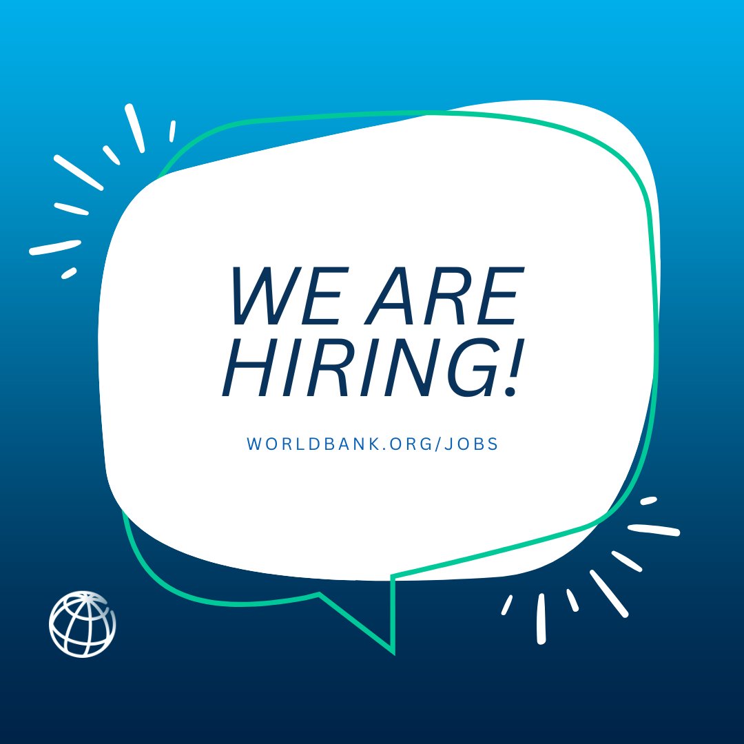WorldBankAfrica's tweet photo. Interested in being part of a dynamic team?

🔎Check out our recent #Job vacancies: https://t.co/LXOJNHbTQe https://t.co/kEELA9Petf