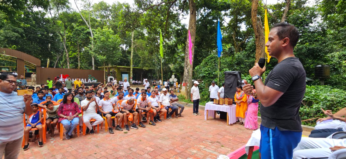 dm_sepahijala's tweet photo. As a part of the 79th Independence Day celebrations and the Har Ghar Tiranga campaign a Mini Marathon was organized on 12th August at 7:00 AM from Sepahijala Wildlife Sanctuary Entry to Zoo Entry (4 k.m).
@tripura_cmo 
@cstripura https://t.co/COa1H9BZwz