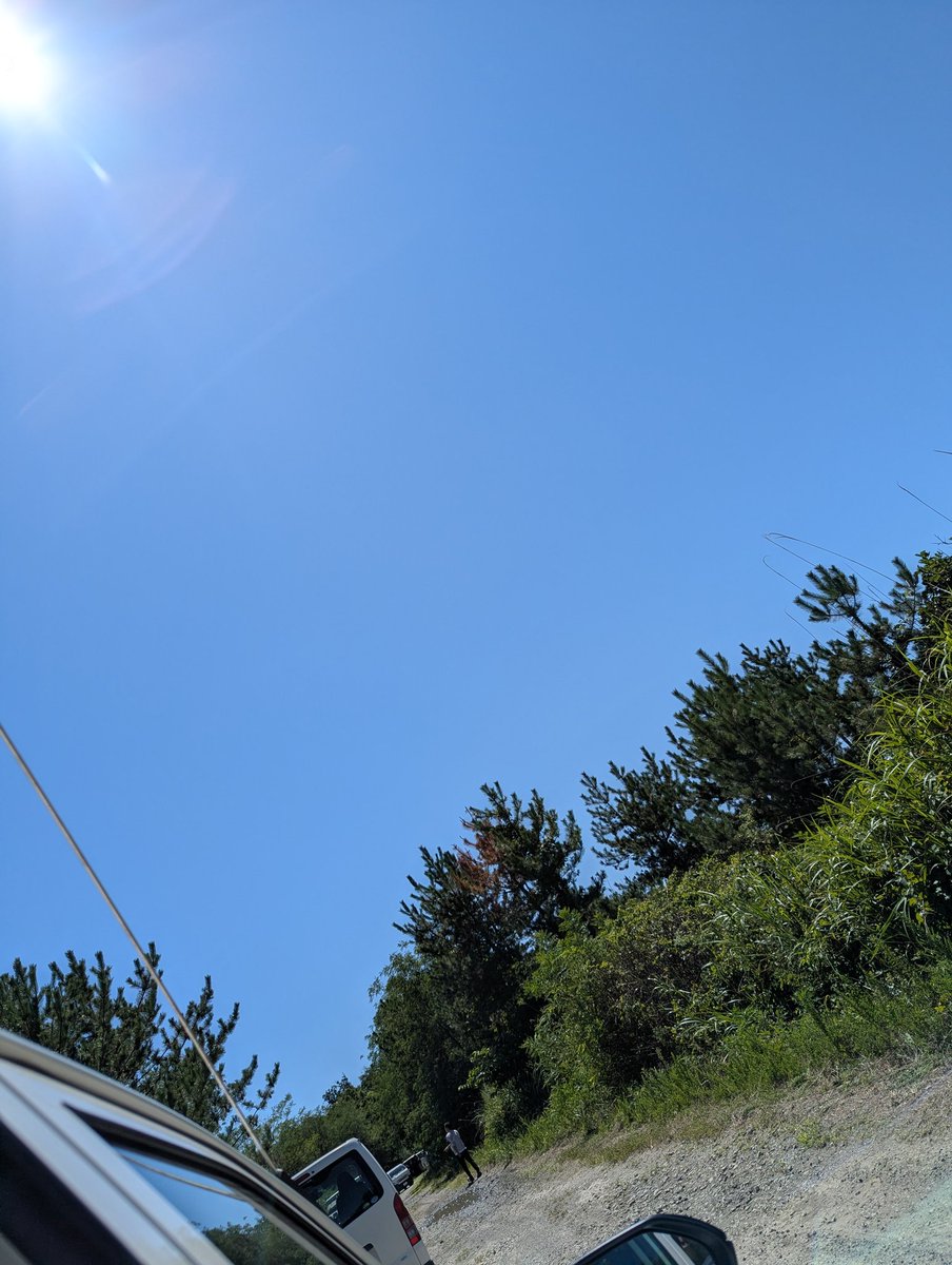 今日は打ち上げる場所の準備
天気は快晴！