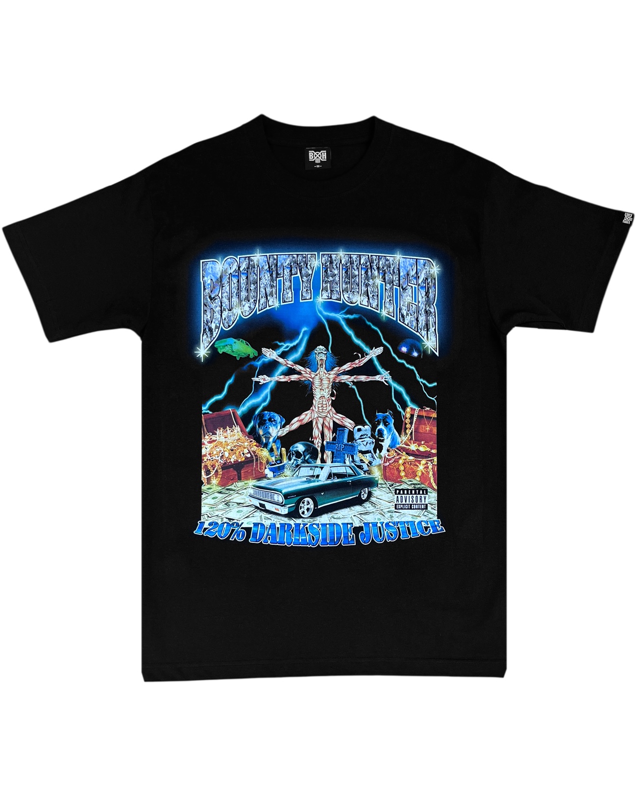 アイドル BOUNTY HUNTER BxH LINE LOGO L/S Tee Bounty Hunter Japan skeleton T-shirt, Bounty x Hunter BxH