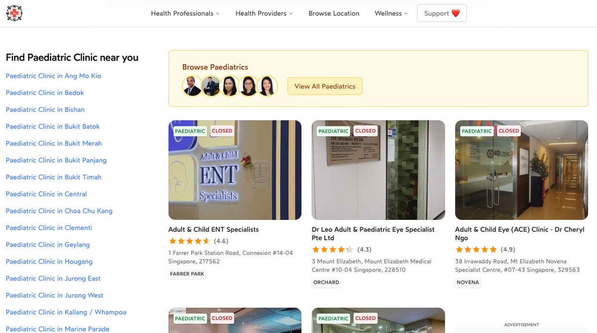 Added internal links to the doctors' page as users browse different categories on the site.

#buildinpublic