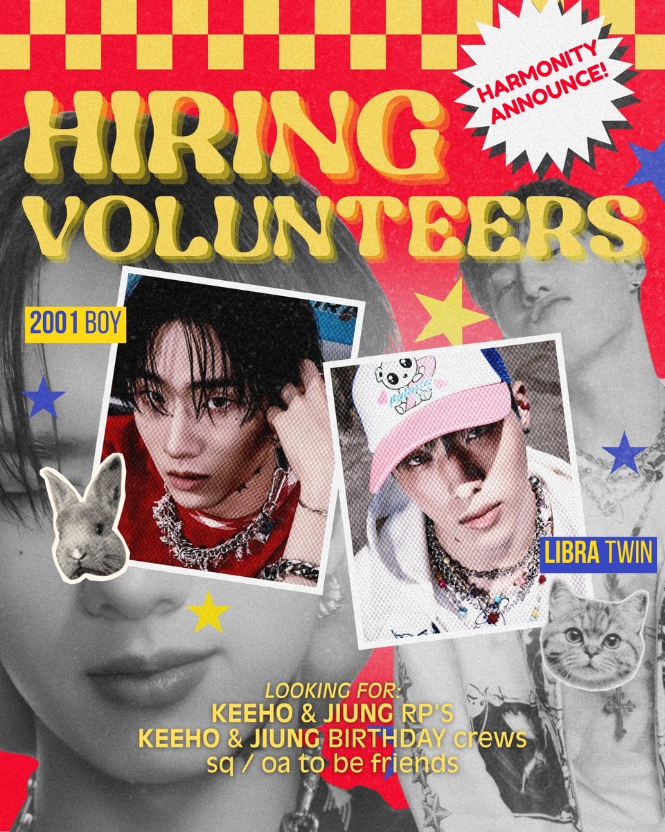 P1Harmonity's tweet image. 𝗣𝟭𝗵𝗮𝗿𝗺𝗼𝗻𝗶𝘁𝘆 is 𝗵𝗶𝗿𝗶𝗻𝗴 roleplay 𝘃𝗼𝗹𝘂𝗻𝘁𝗲𝗲𝗿𝘀 for 𝗞𝗲𝗲𝗵𝗼 &amp;amp; 𝗝𝗶𝘂𝗻𝗴 birthdays. If you interested, kindly check &amp;amp; fill the form below:
tiny.cc/PINITYVoluntee…
