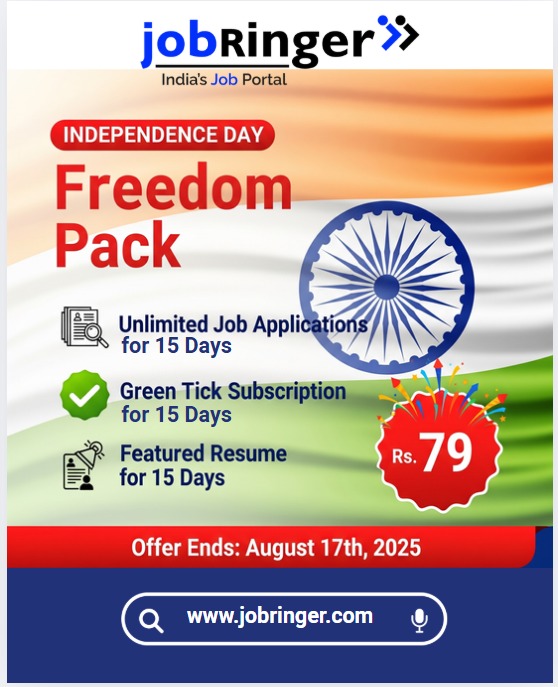 jobs_jobringer's tweet photo. Ready to seize your career independence?
Avail the Freedom Pack and start your job hunt today! 👉 [https://t.co/HJkjF9Fc93]

#JobRinger #IndependenceDay #FreedomPack  #CareerGrowth #NewJob #JobOpportunity #IndiaJobs #CareerIndependence #JobSeekers #SpecialOffer #LimitedTimeOffer https://t.co/hX5LwfWQ4y