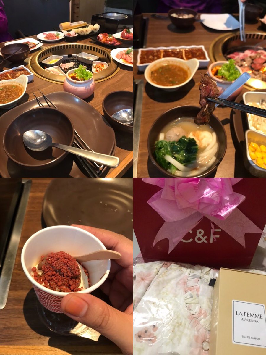 sunshineannayaa's tweet photo. Last night bday feast 🎂🎁🛍 #August2025 https://t.co/LotiJX5cq3