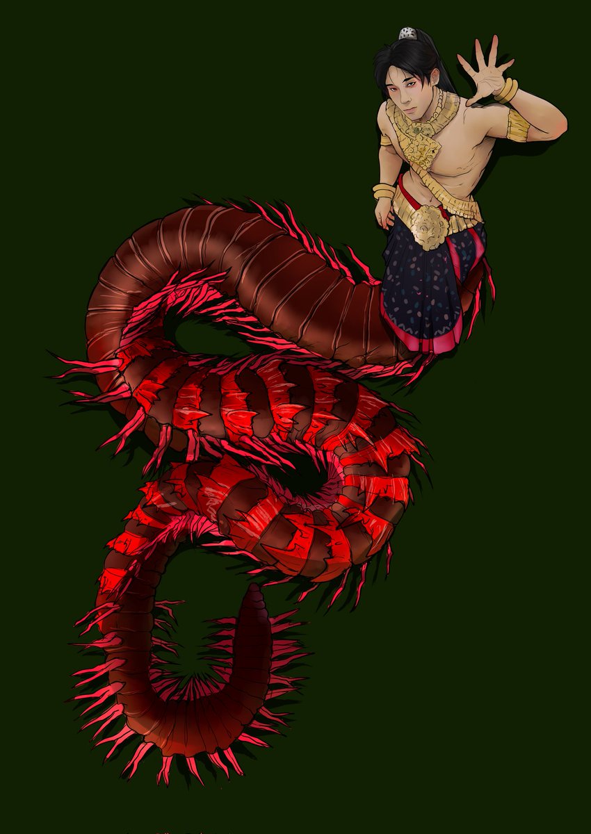 Dragon millipede commission for <a href="/VixiaChick/">Vixia</a> 

#commissionopen #commissions #fantasyart #characterdesign #characterart
