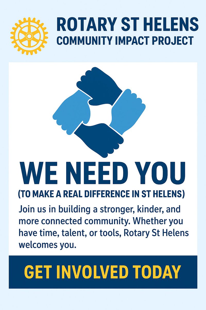 SHelensRotary's tweet photo. Rotary St Helens – Community Impact Project
The closing date for applications is fast approaching!
If you are seeking financial assistance for a local community project, we want to hear from you.
📷 Apply by email: rotarysthelens1@gmail.com
📷 Deadline: 1st September 2025 https://t.co/qK2pnjqt4N