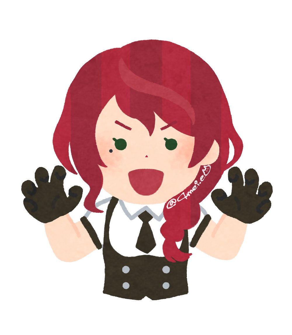 4mei_e's tweet image. いらすとや風に描いてみた…φ(:3｣∠)_

AIのいらすとやさん風画像をちょいちょい見かけるけど、まだ手描きのほうが再現度高そうな気がするので挑戦してみたもの
衣装はわざと改変してるよ🥳笑