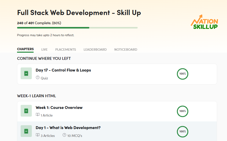 Suvadraa's tweet photo. ✅ Week 3 –Day 17 of Learning Full Stack Web Development with @geeksforgeeks

📙Control Flow &amp; Loops

🔗https://t.co/cfuKWiNfA5…

#skillupwithgfg #nationskillup #FullStack #WebDev #javascript https://t.co/9OKZYsyQYs