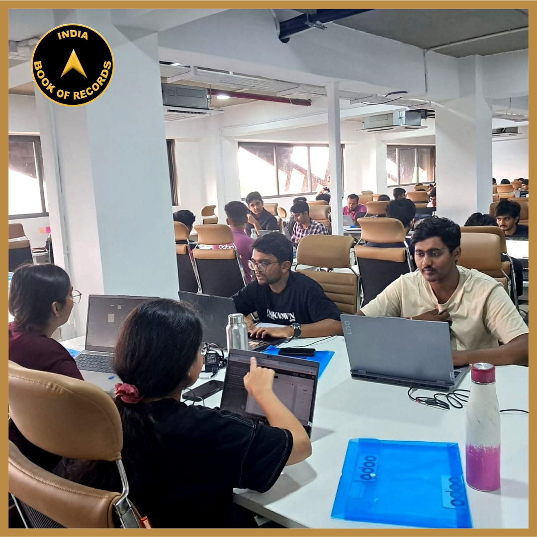 indiabookrecord's tweet photo. Odoo India Private Limited, Gujarat, India, is poised to record its name in the prestigious India Book of Records for the maximum participation in an offline recruitment hackathon.
#IndiaBookOfRecords #OdooIndia #GlobalHackathon #DevelopersLife #CoderCommunity #TechTalent #IBR https://t.co/E0rmsvrdlv