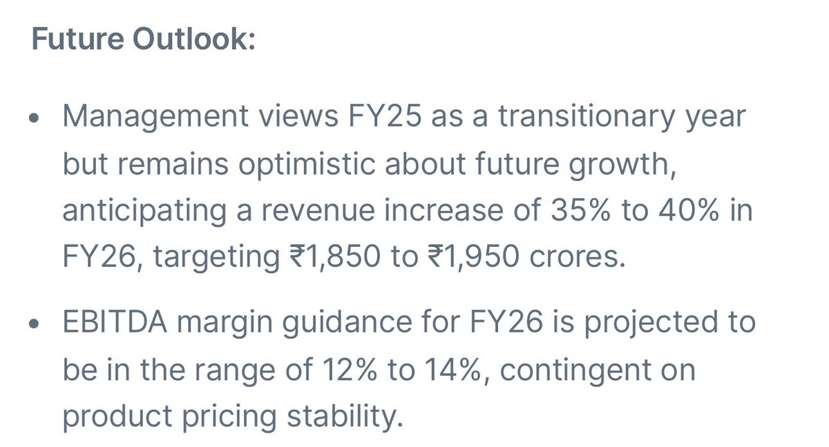 Very strong guidance by Heranba  for current financial year. New capex came online in last 15 days of Q1 and in Q2 exports are already double. Expect very strong numbers from Q2 itself. Stock should give very good returns.