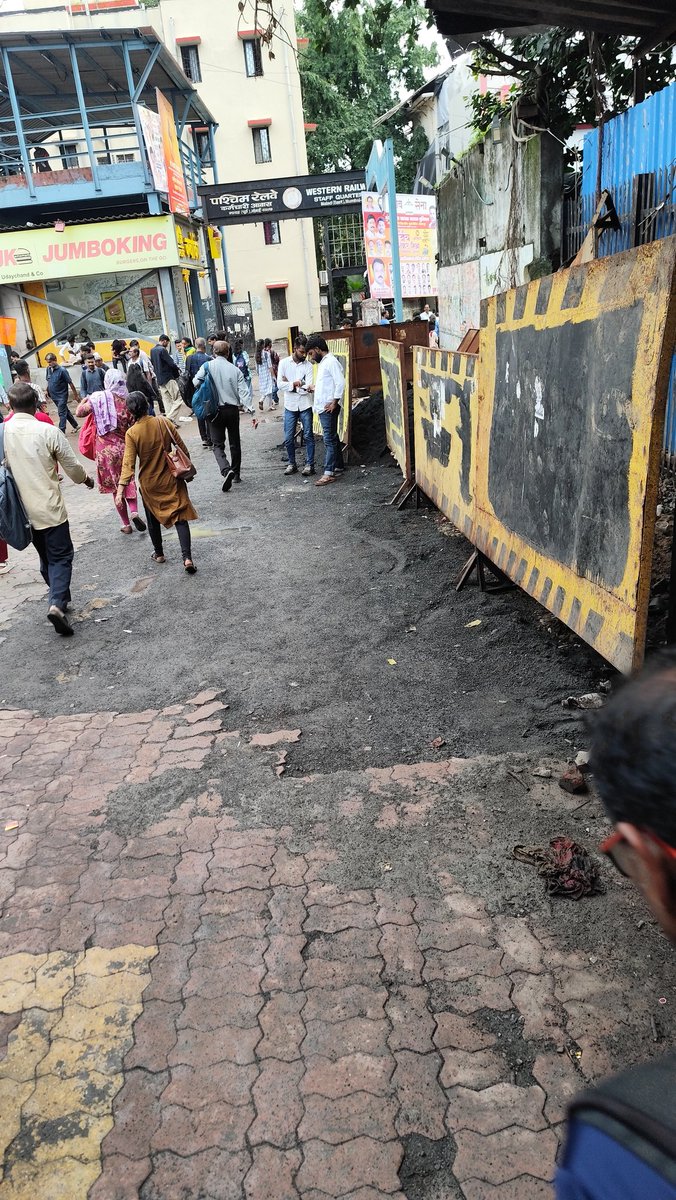 Mumbai
Construction and demolish and repeat 
From last 6 months 
80% Malad (East) People use this route but not properly maintained by Railway or BMC 
#CORRUPTION
<a href="/RailwaySeva/">RailwaySeva</a> <a href="/WesternRly/">Western Railway</a> <a href="/RailMinIndia/">Ministry of Railways</a> 
<a href="/mybmc/">माझी Mumbai, आपली BMC</a> <a href="/mybmcWardPN/">Ward PN BMC</a> 
Where to complain...?
