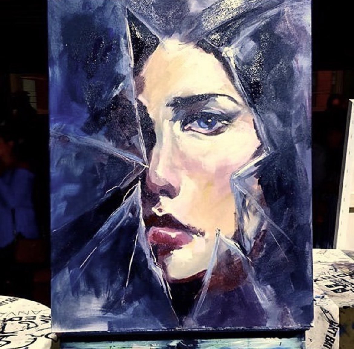 **SOLD** First round art battle Canadian nationals 20 min painting that got me through to final 3rd round #traditionalart #contest #colorful #liveperformance #artstagram #artbattle #art #portrait #painting