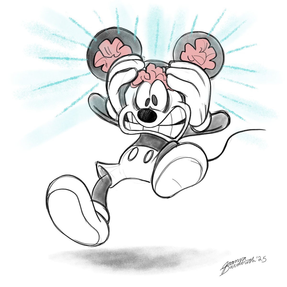 #RunawayBrain just had an anniversary! Happy to do a sketch of this epic short that made me love Mickey for the first time.

#cartoonart #cartoon #charactersketch #animationartist #Disney #DisneyCartoon